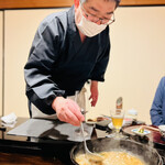 比良山荘 - ◎大将自ら〆の雑炊まで作ってくれた。感謝❣️