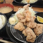 Densetsu No Sutadonya - スタミナから揚げ定食塩味ミニ鬼盛り