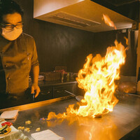 鉄板焼さわふじ - フランベ