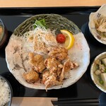 Oosaka Kokusai Kouryuu Senta Kafe&Resutoran - 貝出汁に漬け込んだ鶏唐揚げ定食