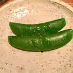 オオクサ - スナップエンドウは開店当時によくいただいた懐かしい味です（過去撮影分）