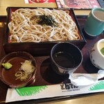 和食レストランとんでん - 北海道そば<ざる>+ランチ茶わんむし（税込748+308円）