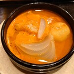 津の守坂 小柴 - スープ：ウチダザリガニスープ(アイナメ、新じゃが、玉ねぎのロースト)