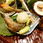 津の守坂 小柴 - 竜川の鮎