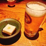 Saitou - 生ビール＆お通し