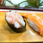 立喰 さくら寿司 - 甘エビ、とろサーモン