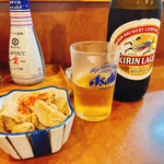 Arakawa - 瓶ビールと本日のお通し