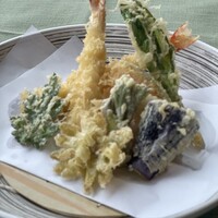 大海老と季節野菜の天麩羅盛り合わせ