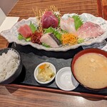 さくら水産 - 兄ぃの頼んだ、刺身定食(税込1,000円)