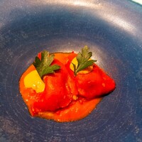 キノシタ - ⚫「赤ピーマン  魚介  トマトのピューレ  アリオリソース」