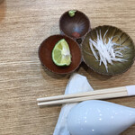 飯田商店 - 薬味　ワサビも美味かった