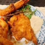 キッチン サカナヤ - 南部地鶏のカツ　けっこうジューシーでした