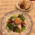 サラマンジェ ド イザシ ワキサカ - 3700円のコース　貧乏人のフォアグラパテ