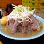 ラーメン 盛太郎 - チャーシュー麺、野菜マシ、薄味、煮玉子サービス