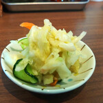 濃厚鶏白湯タンメン まつ井 - お漬物いただきました