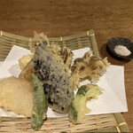草庵 - 天ぷら盛り合わせ