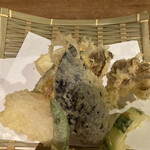 草庵 - 天ぷら盛り合わせ