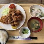 Nouka Shokudou Mamma - 鶏の唐揚げ定食¥1200