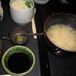 和食もみじ - 茶碗蒸し・柚子胡椒・味噌汁