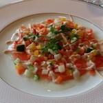 レストランローズガーデン - 前菜　サーモンと野菜