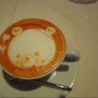 カンブーザ - ある日のラテアート。
                    耳の中まで♡なのがtoooo cute♡♡♡