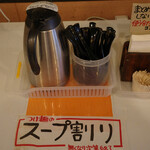 自己流ラーメン綿麺 - スープ割り