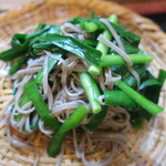 手打ち十割そば 紀山 - ニラ蕎麦 2022.5月