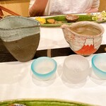 田園調布 和食 おのだ - 冷酒　手取川＆日高見