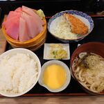 磯丸水産 - まぐろ2種盛り定食 税込1098円