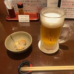 福助 - 生ビールとお通し