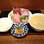 田中水産 - 刺身定食(華)とん汁変更