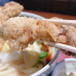 讃歌うどん はんげしょう - 鶏天は1切れのサイズが大きい♡