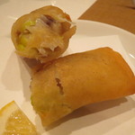 レンゲ - 下仁田葱と豚耳の春巻