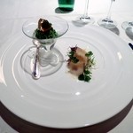 向日葵 - 前菜２　ホタテのタルタルと鮑のマリネ