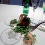 向日葵 - ホタテのタルタルと菜の花です。