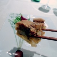 向日葵 - 崩れやすいので、お箸でいただきます。