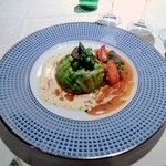 向日葵 - お魚料理　オマールとグリーンアスパラ　二色のソース