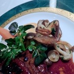 向日葵 - 付け合せの作りも丁寧です。　非常に手が込んでいるし綺麗です。