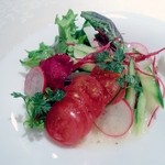 向日葵 - 緑と赤の色合いのバランスも素晴らしいです。