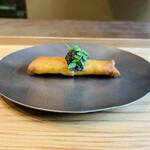 齋華 - ◆新筍の春巻き  ベルーガキャビア載せ