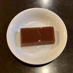 Saru ta - そば定食 ¥1,200 の水ようかん