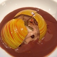 ラ ターブル ドゥ ジョエル・ロブション - オレンジのマリネとミルクチョコレートのムース・ショコラ
