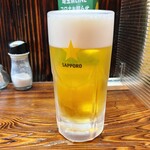 焼とり かごや - サッポロ生ビール　485円