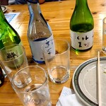 やいろ亭 - この辺から少しずつ残して飲み比べ