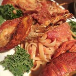 トラットリア ヴィヴァーチェ - 伊勢海老を綺麗に取り分けてくれた。写真も撮らずに、一目散に食べてしまった…❤(笑)