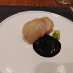 傳 - (2022/5 訪問)ひらめの造り。むっちり肉厚な味わい。