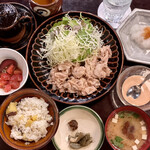ざくろ - 豚の生姜焼き定食