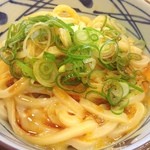 丸亀製麺 - 釜玉に芋天つけます。