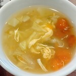 中国料理 峨嵋山 - 今日の中華スープは具沢山でおかわりしました