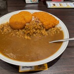 Koko Ichi Banya - チキンカツカレー(600g)＋クリームコロッケ＋納豆